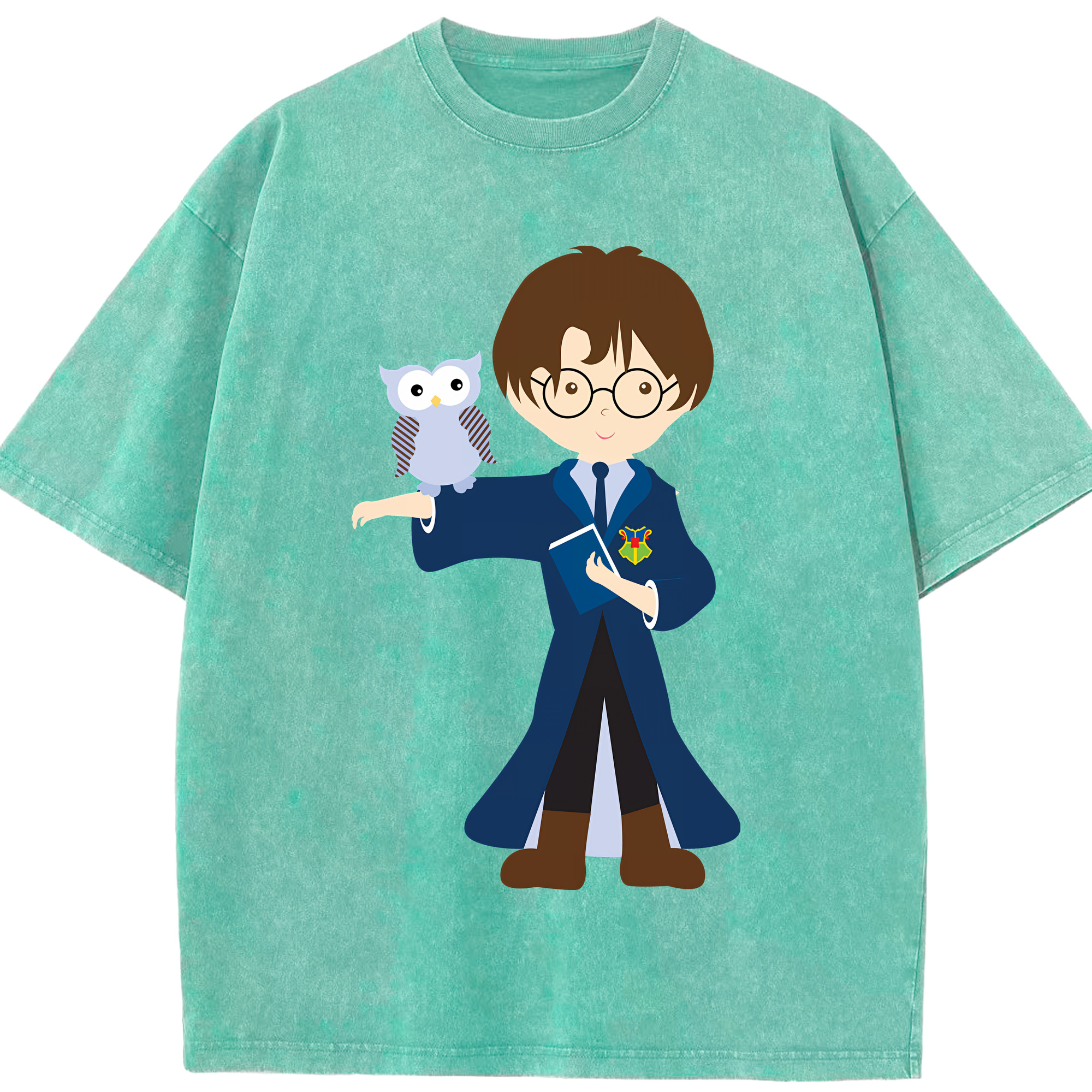 （画像用） Harry Potter ハリー・ポッターシリーズ 綿100% ヴィンテージ風 半袖Tシャツ（フロントプリント）